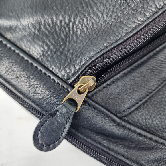 L.L. Bean Brown Leather Healthy Back Ameribag Sling Backpack Crossbody Bag 18” - Picture 9 of 12